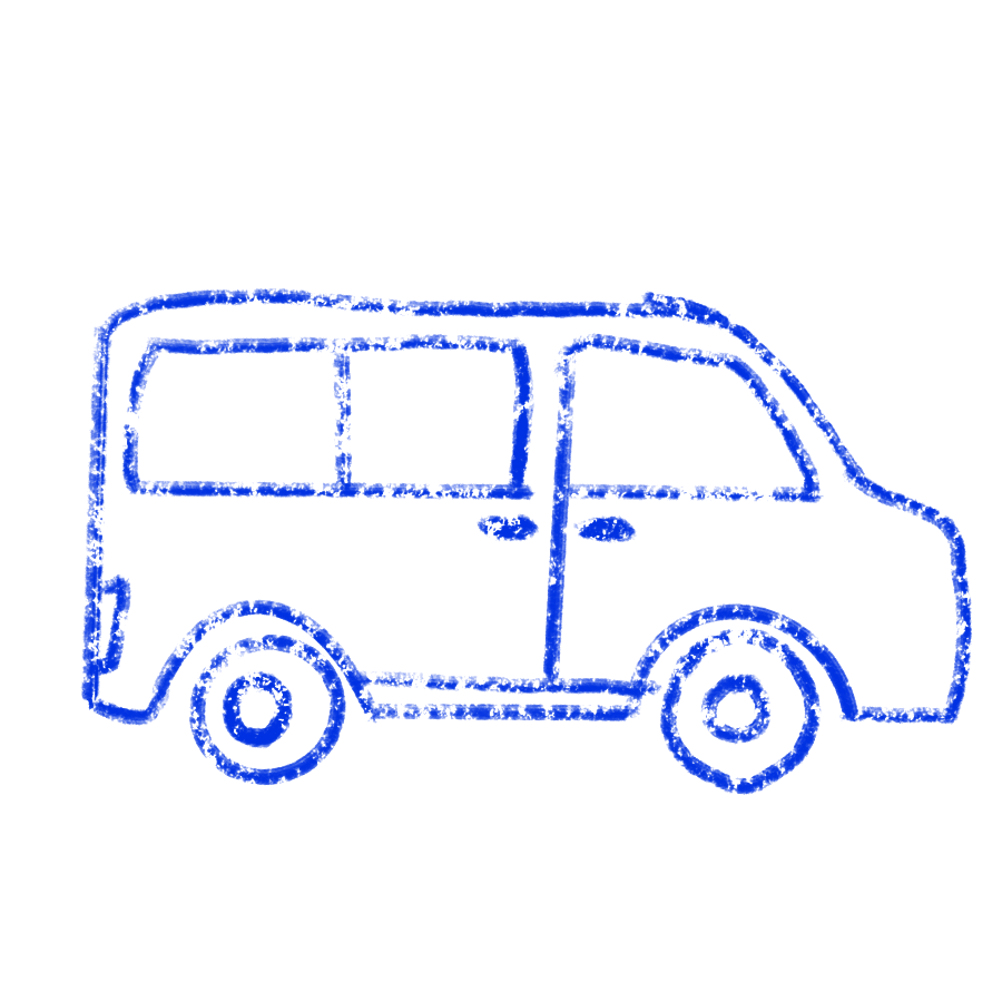 Illustration d'un camion de collecte contre le gaspillage alimentaire - version bleue