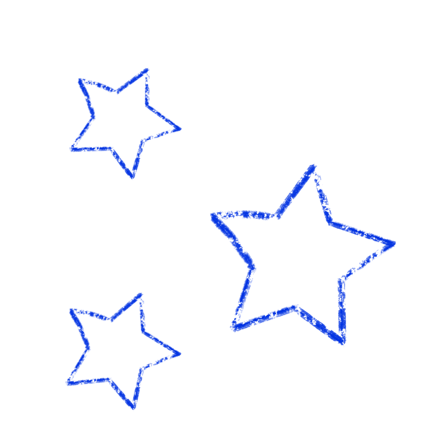 Illustration étoiles en bleu contre le gaspillage alimentaire - version bleue