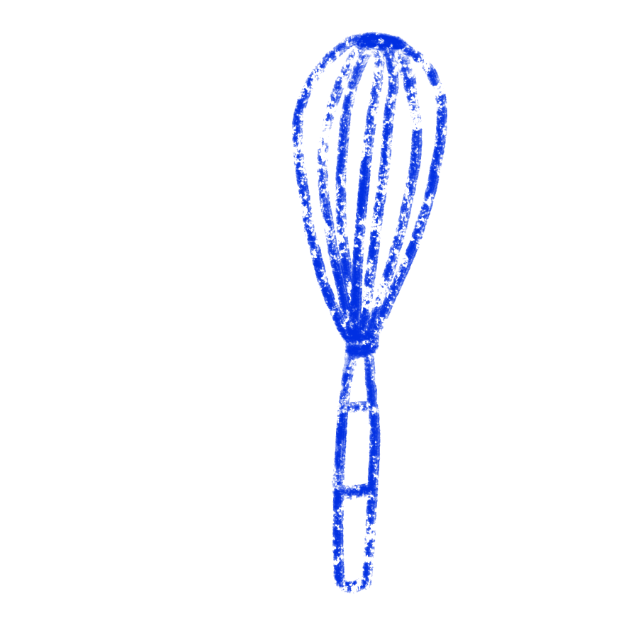 Illustration d'un fouet-bleu contre le gaspillage alimentaire - version bleu